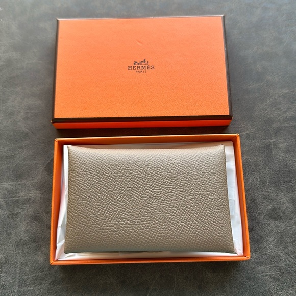 Hermes Other - Brand New Hermes Calvi Card Holder Wallet In Beautiful Tope Leather